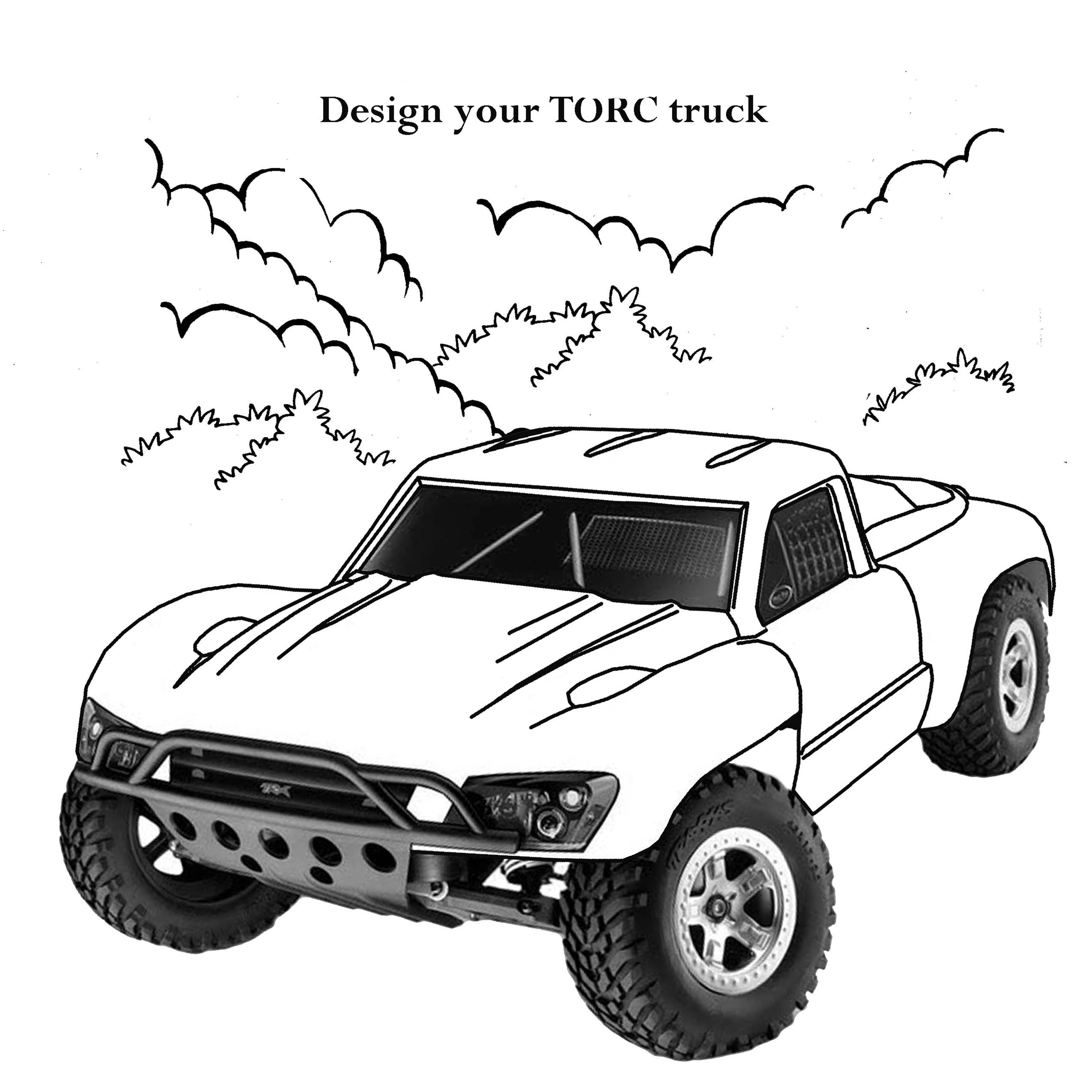 race monster truck coloring pages - photo #3