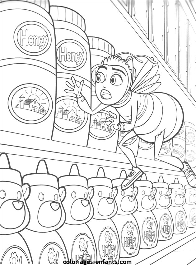 coloriages d'abeilles à imprimer coloriages enfants.com