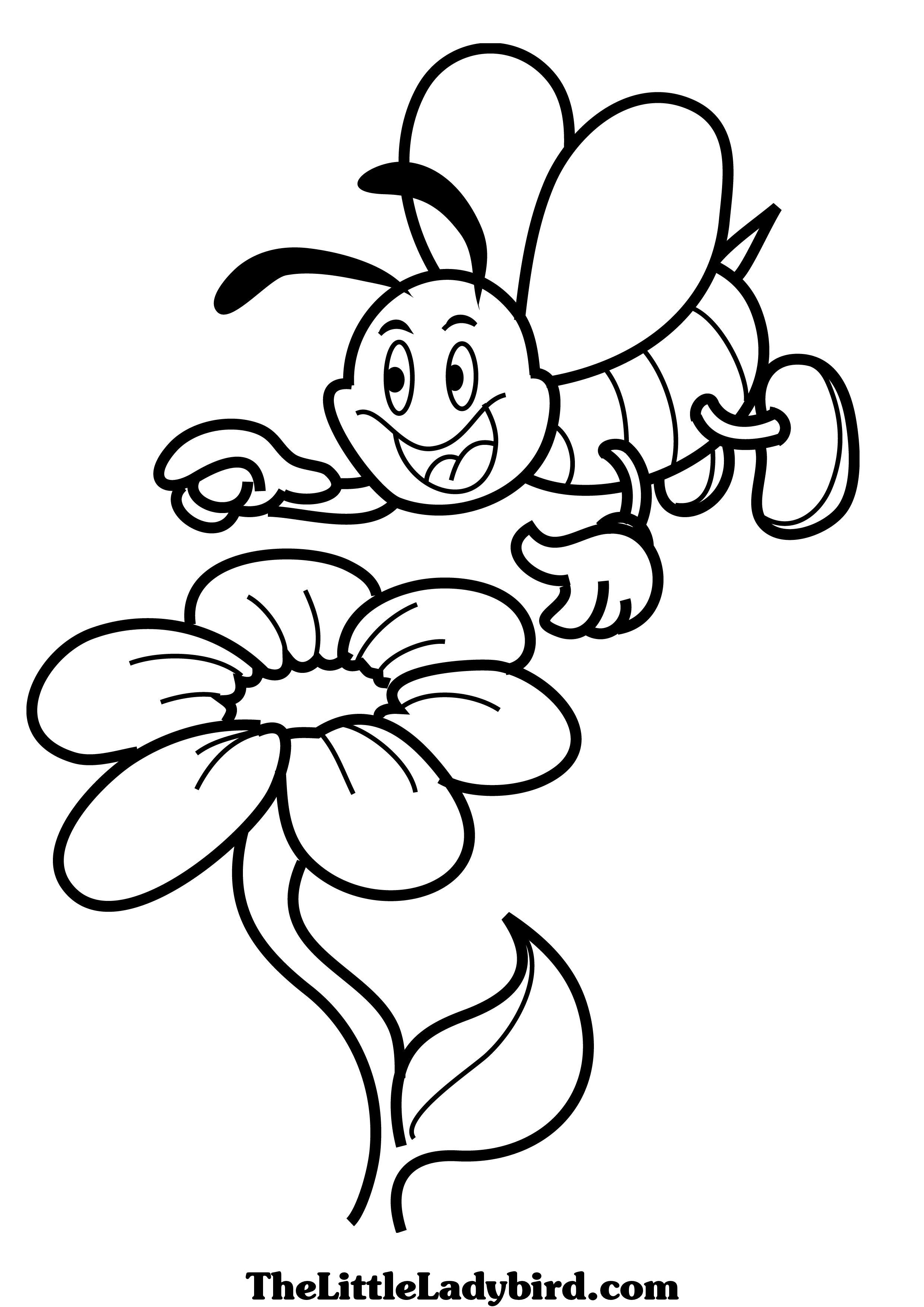 dessin à colorier de a abeille hovering over flower dessins à colorier the