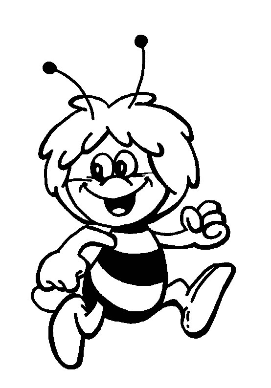 coloriage maya l'abeille saute et dessin à colorier maya l'abeille