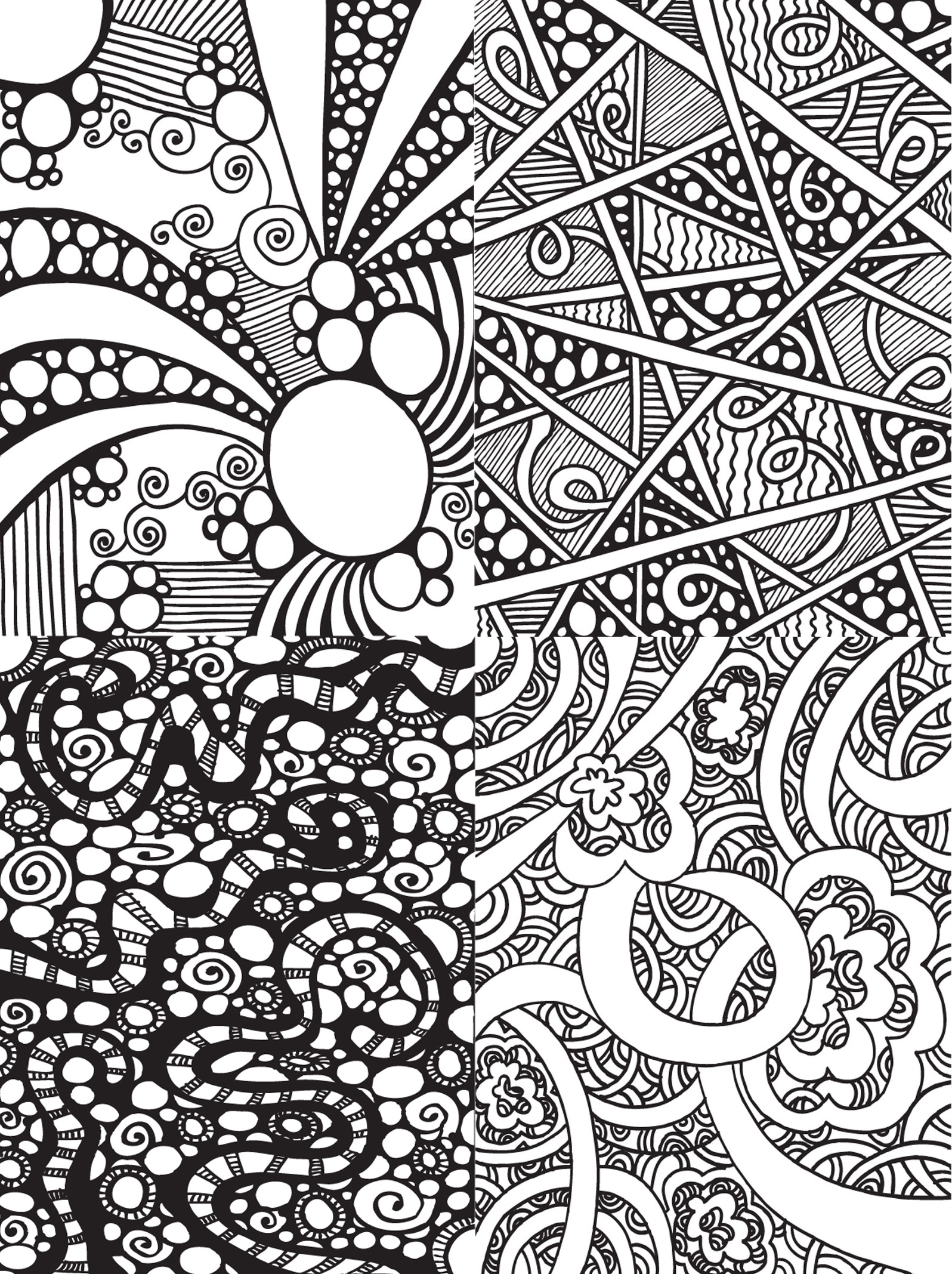 abstract black and white coloring pages - photo #25