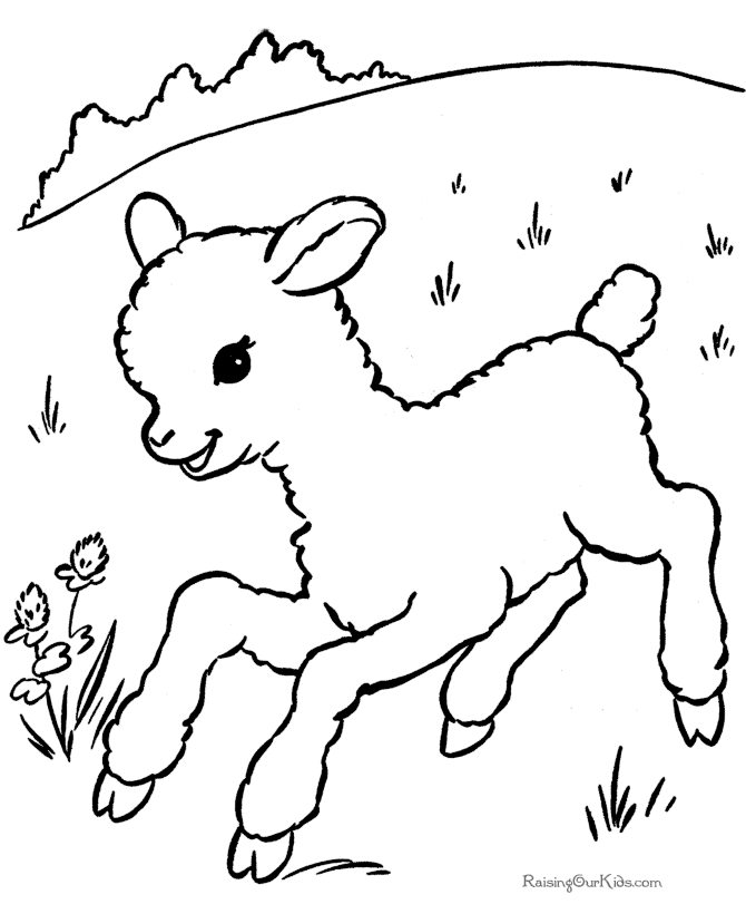 Dessin #12145 - coloriage agneau 