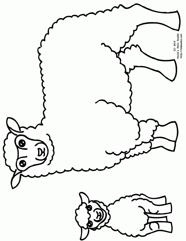 Dessin #12154 - coloriage agneau à imprimer et colorier
