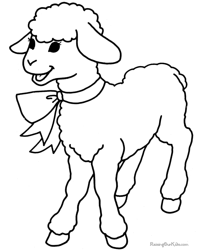 Dessin #12170 - Jeux de coloriage agneau a colorier