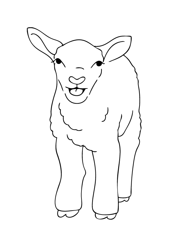 Dessin #12196 - coloriage de agneau gratuit a imprimer