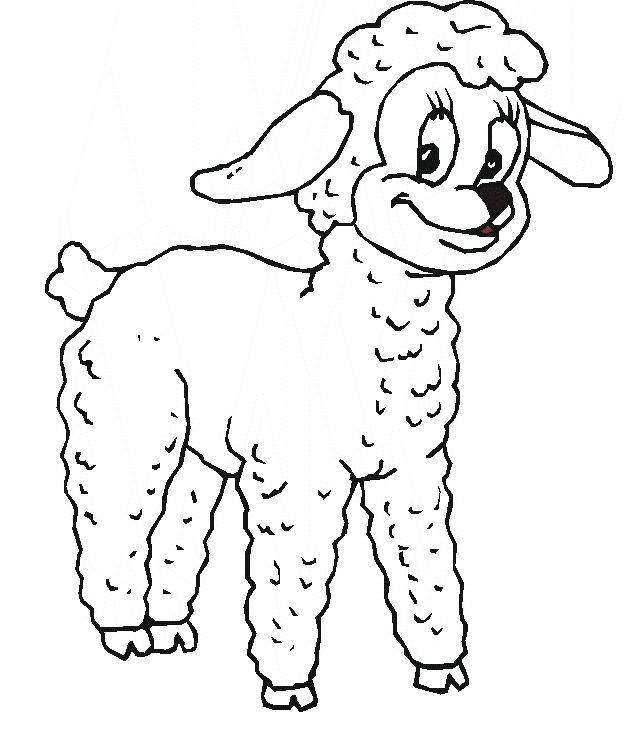 Dessin #12200 - Dessin gratuit de agneau à imprimer