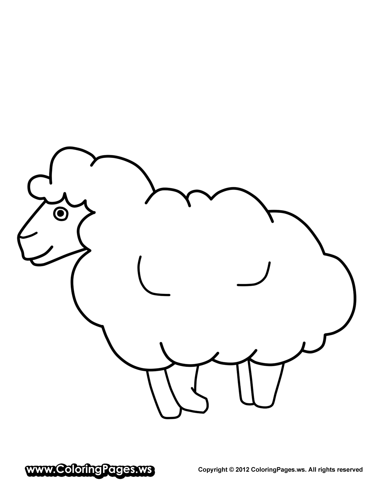 Dessin #12203 - Coloriage agneau à imprimer