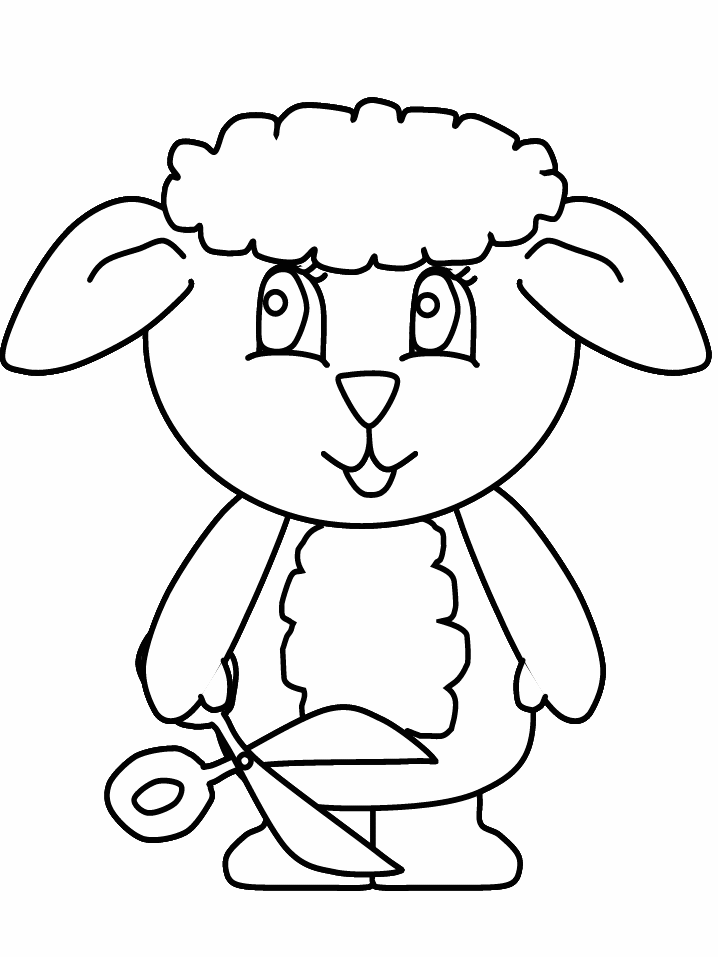 Dessin #12209 - Jeux de coloriage agneau