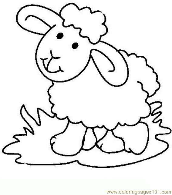 Dessin #12213 - Coloriage agneau à imprimer