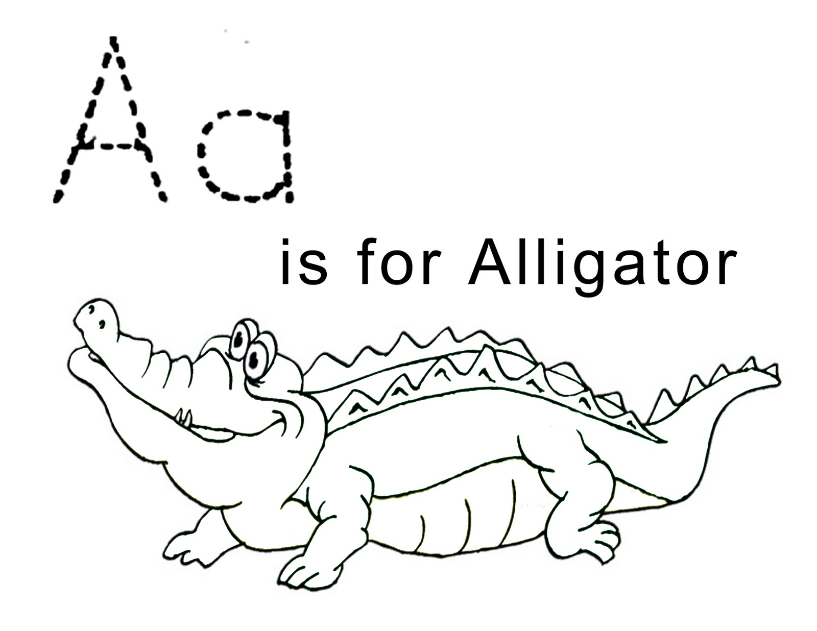 Dessin #12275 - dessin de alligator à imprimer