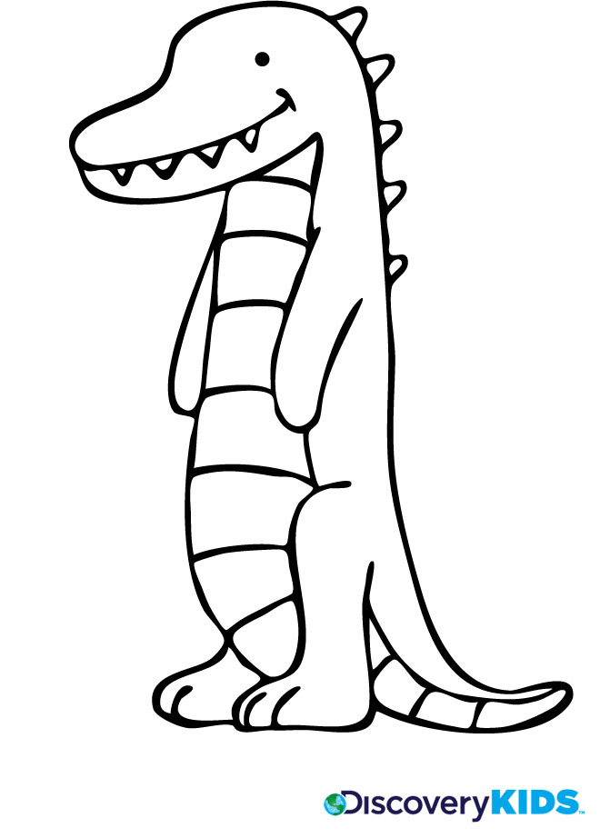Dessin #12276 - Une Jolie image de alligator à colorier et imprimer - Pour enfants
