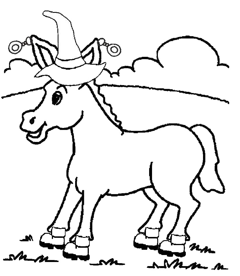 Dessin #12290 - Coloriage de ane imprimer et colorier