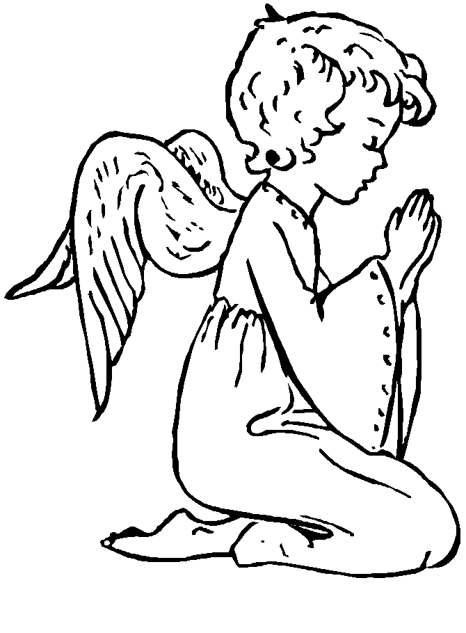 Dessin #13985 - dessin gratuit de ange a imprimer et colorier