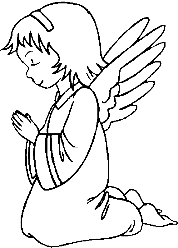 Dessin #13991 - un beau dessin de ange a colorier et imprimer gratuit