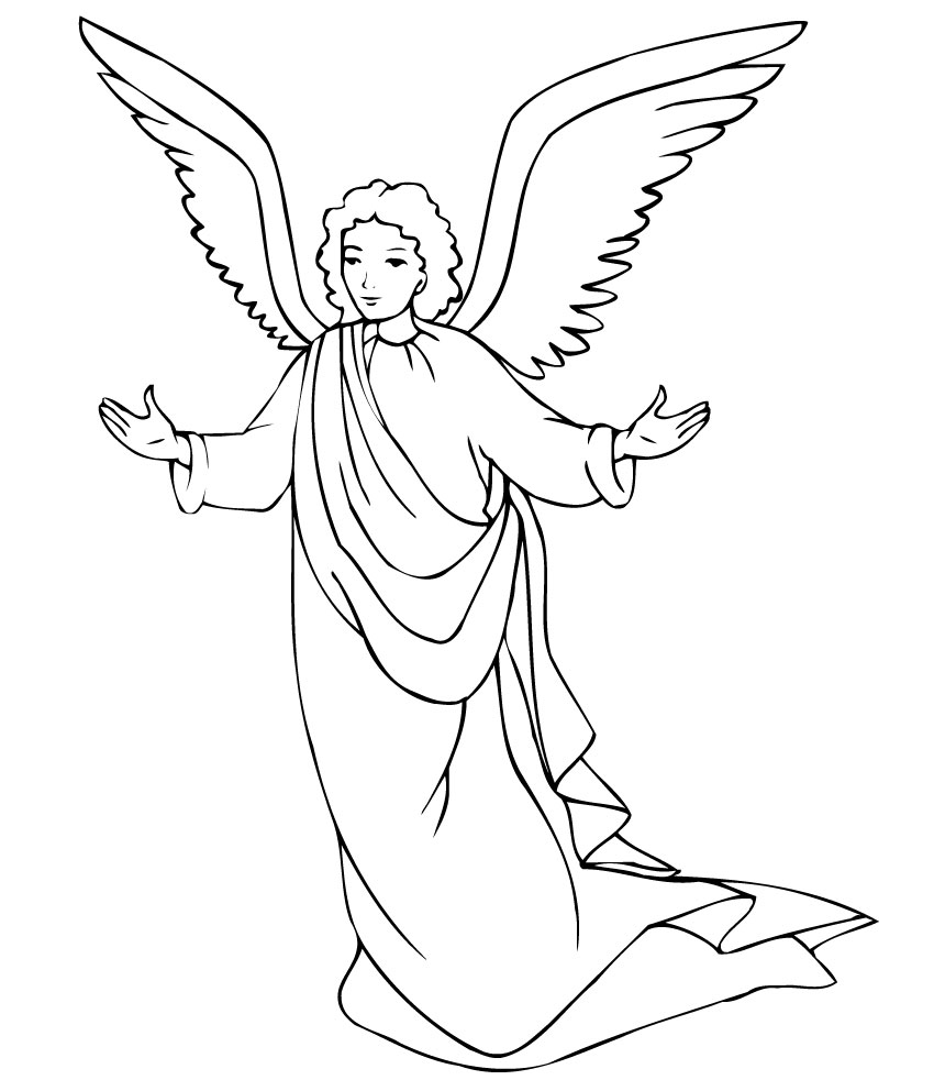 Dessin #13995 - beau dessin de ange a imprimer