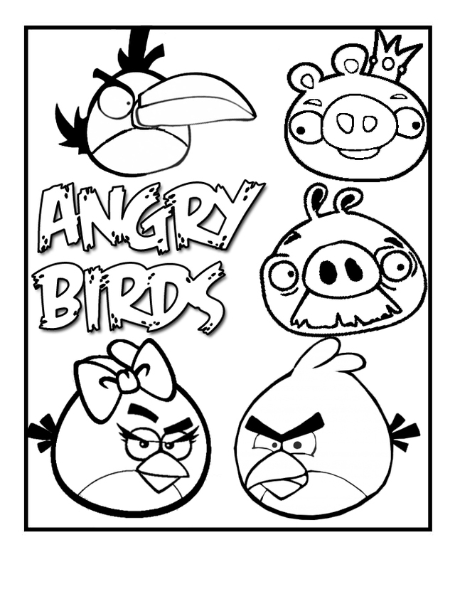Coloriage de angry birds