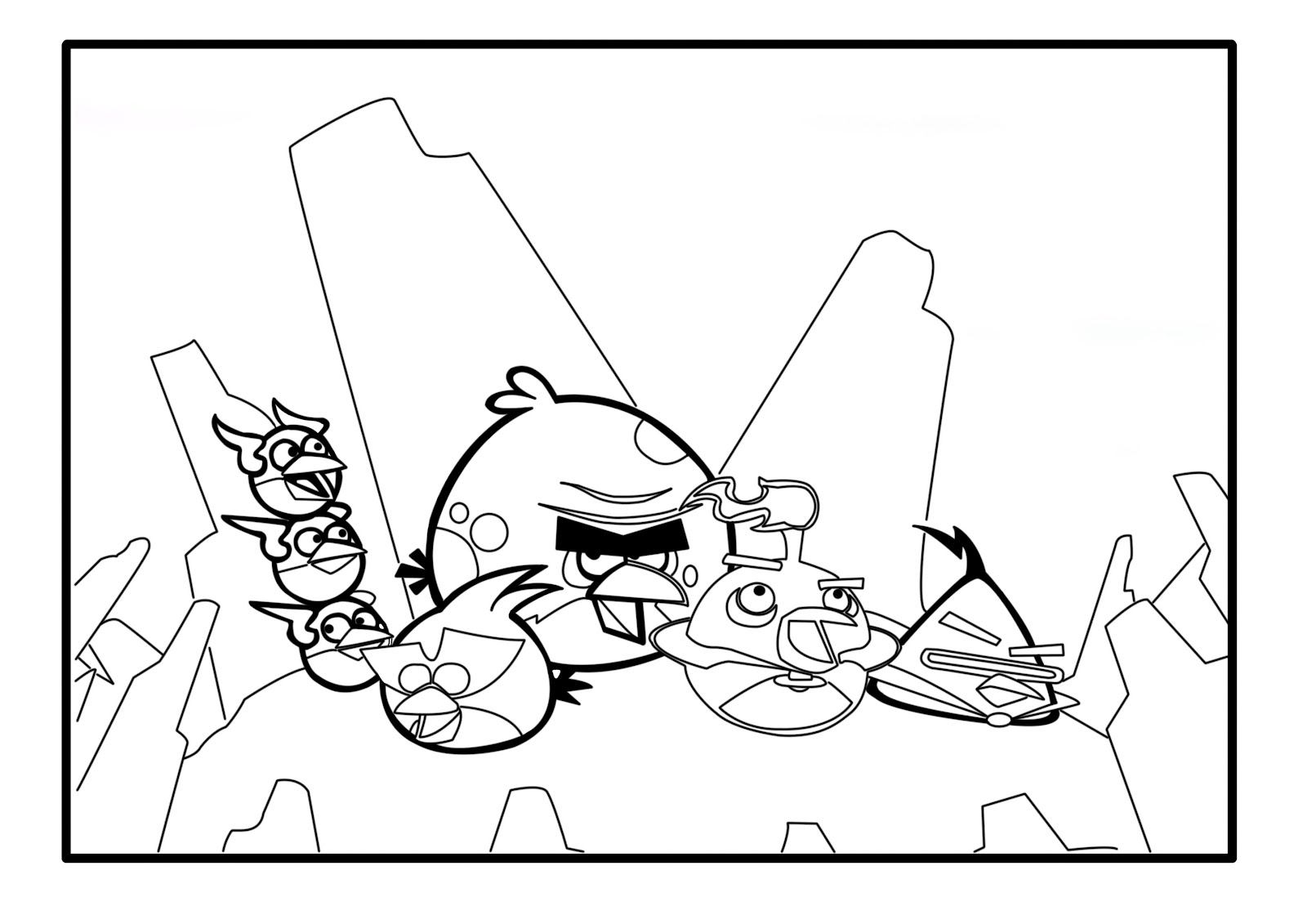 Coloriage angry birds a imprimer