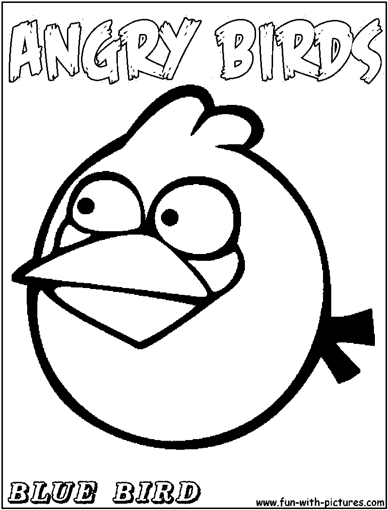 Angrybirds bluebird dessin à colorier Dessin de angry birds