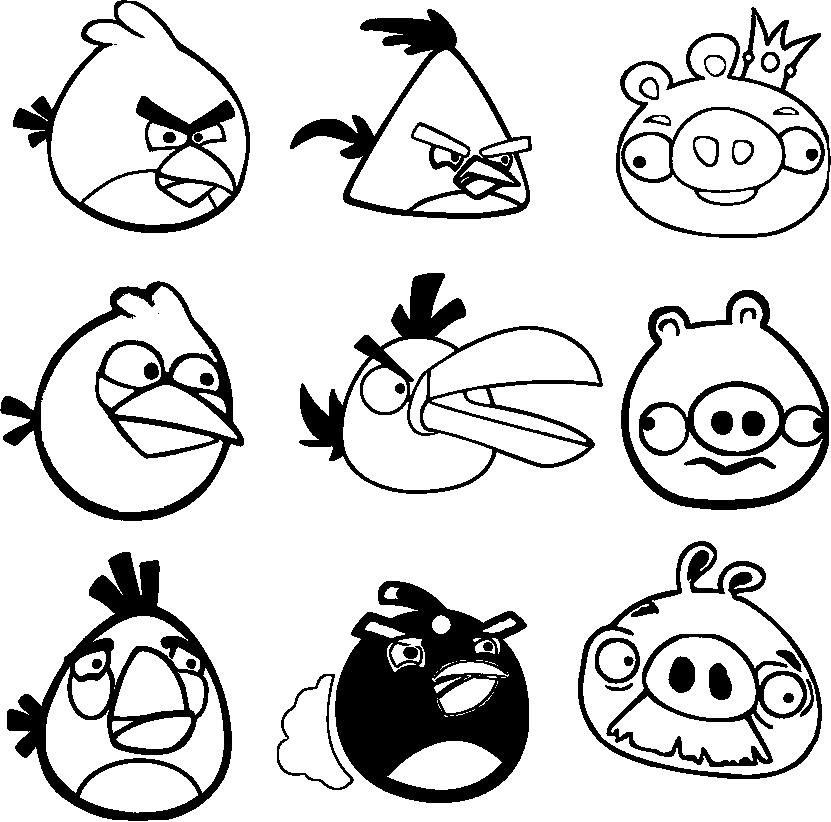 Angry birds dessins à colorier gratuit à imprimer dessins à colorier cool Coloriage de angry birds à colorier
