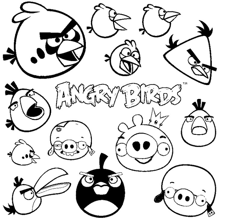 Coloriage de angry birds gratuit