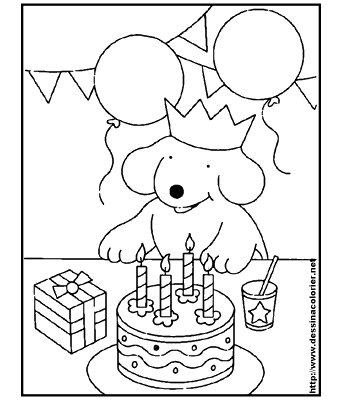 Dessin #10118 - Dessin gratuit de anniversaire a imprimer