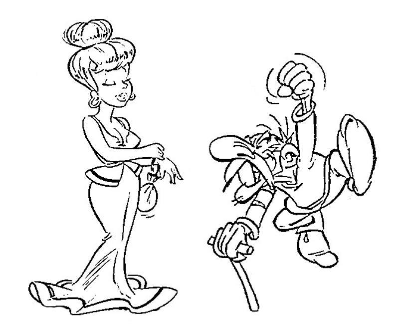 Coloriage Asterix Et Cleopatre