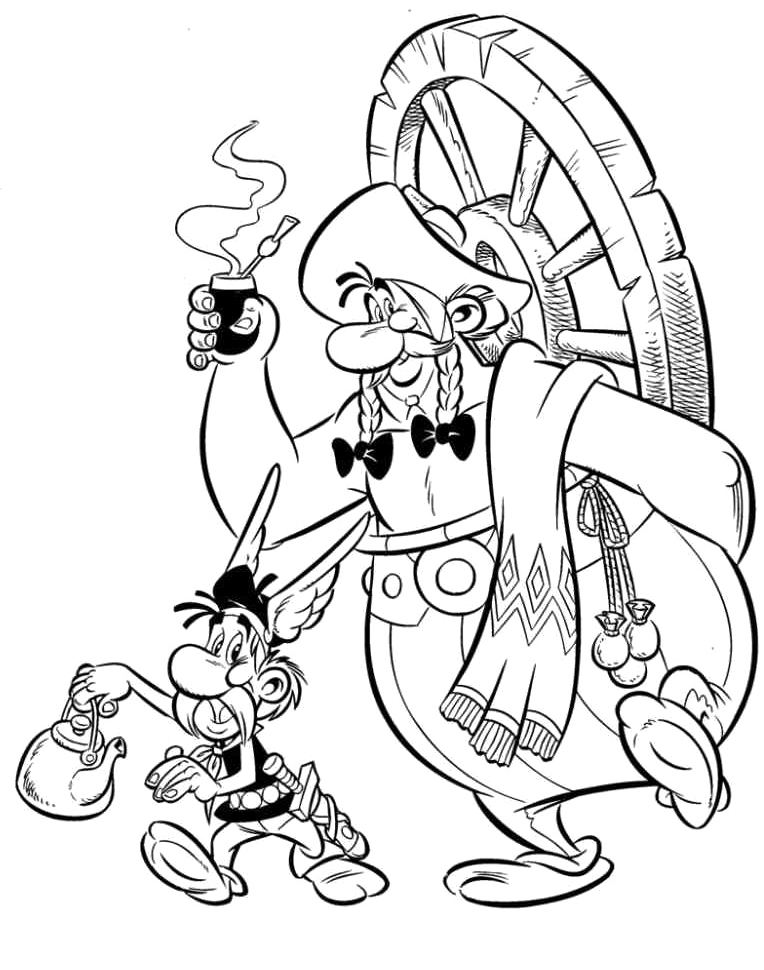 activité de Asterix With Obelix dessins à colorier Obelix coloriage