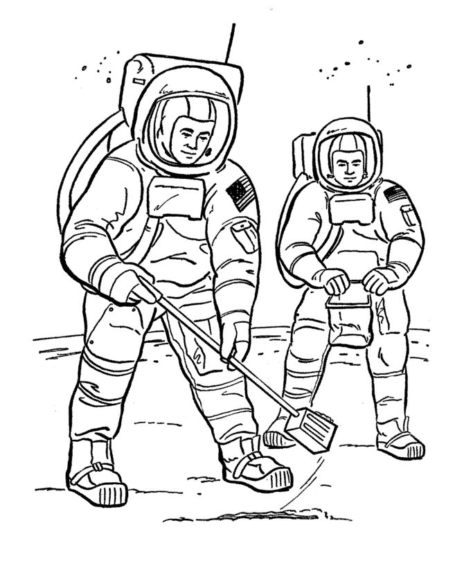 Dessin #14066 - Coloriage astronaute 