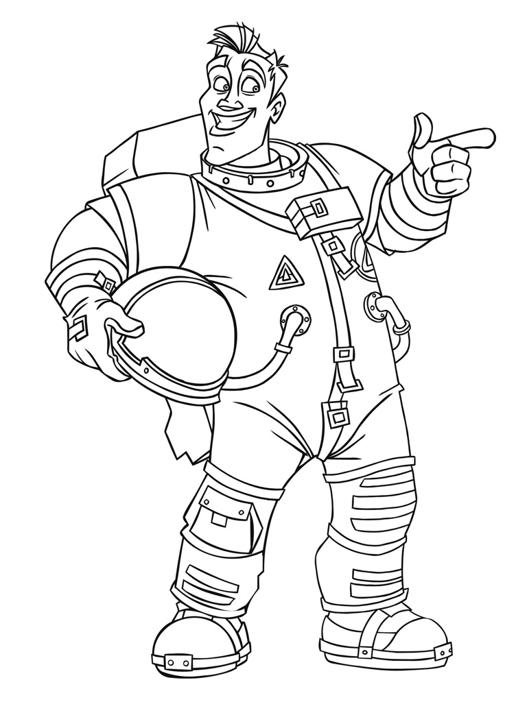 Dessin #14083 - Coloriage astronaute