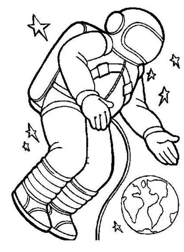 Dessin #14090 - Dessin gratuit astronaute a imprimer