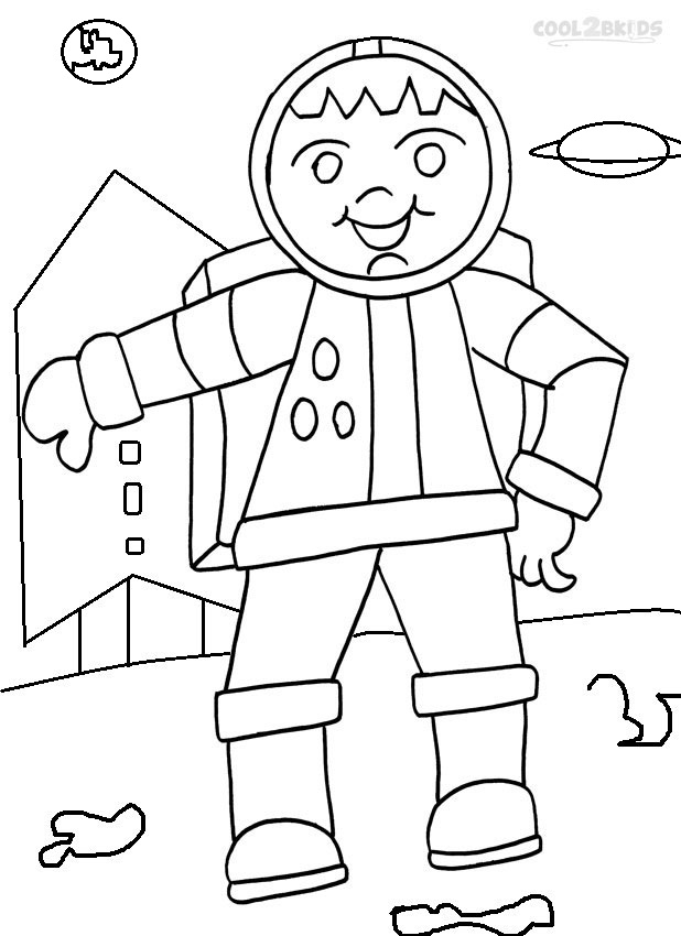 Dessin #14099 - dessin de astronaute à imprimer