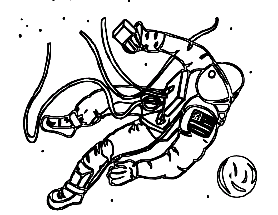 Dessin #14103 - Jeux de coloriage astronaute a imprimer et colorier