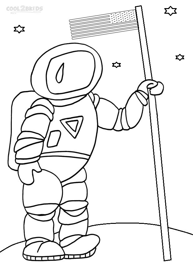 Dessin #14106 - coloriage gratuit de astronaute à imprimer