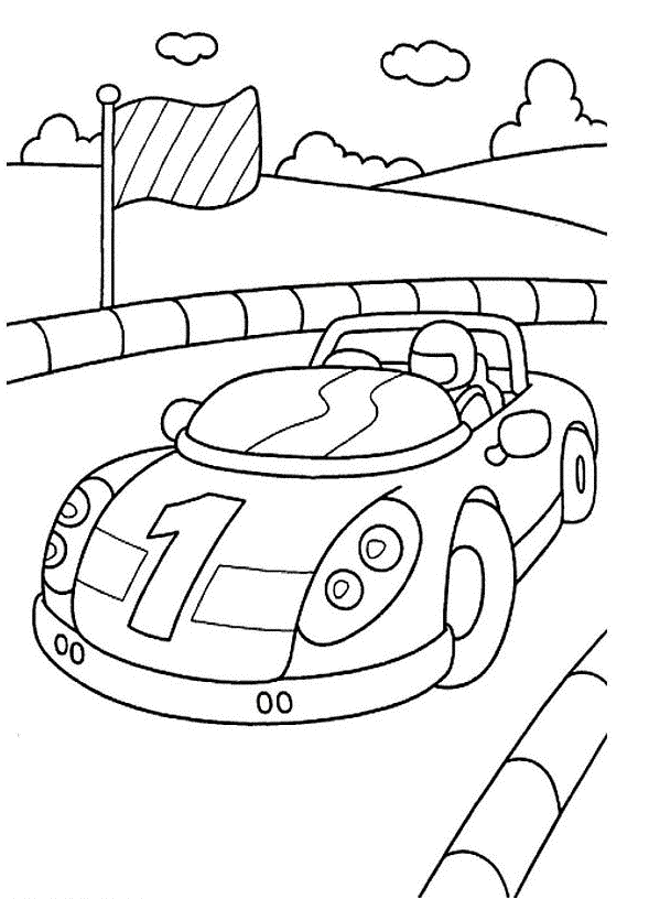 Image #17753 - Coloriage auto de course gratuit