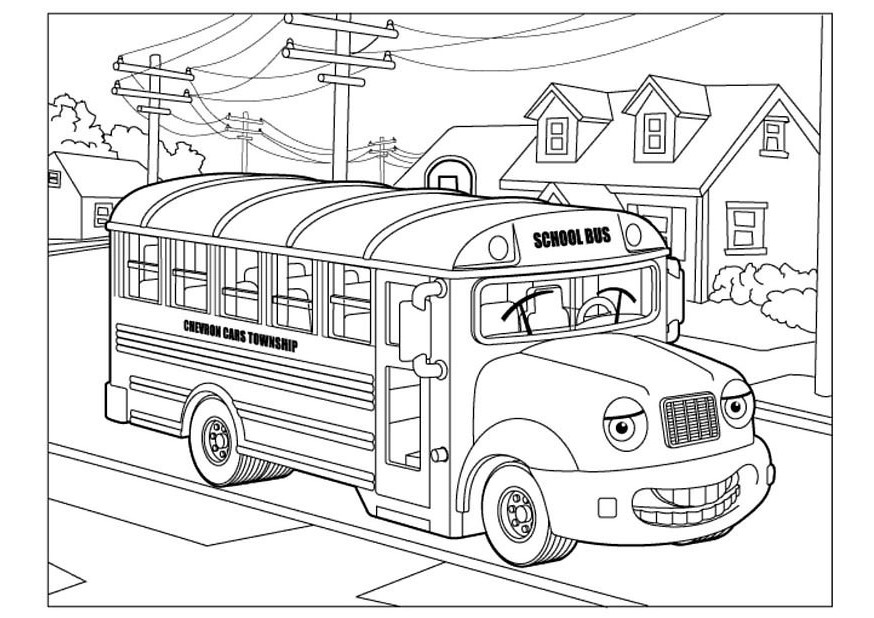 Image #17765 - Coloriage autobus gratuit