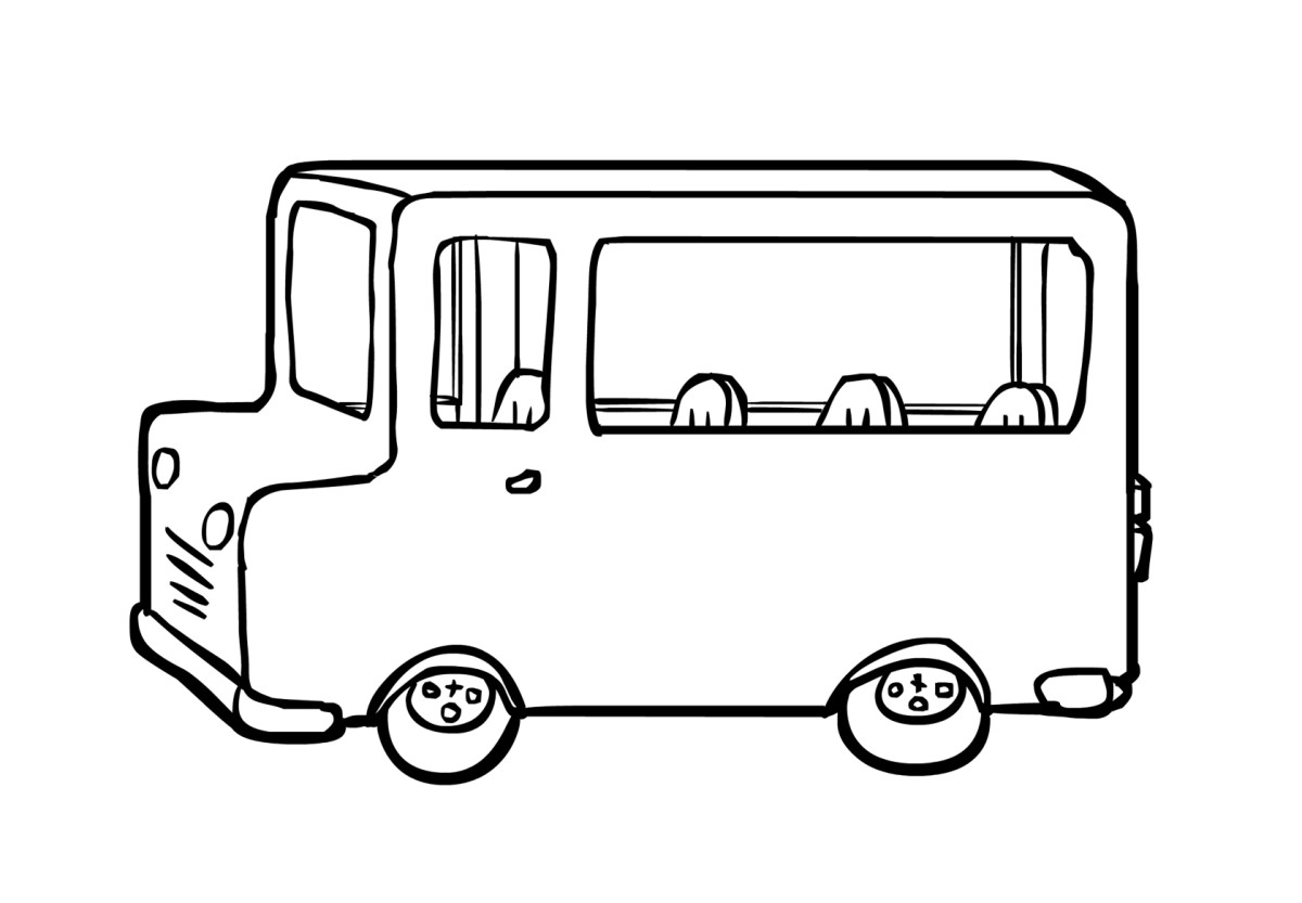 Dessin #15712 - dessin gratuit de autocar a colorier