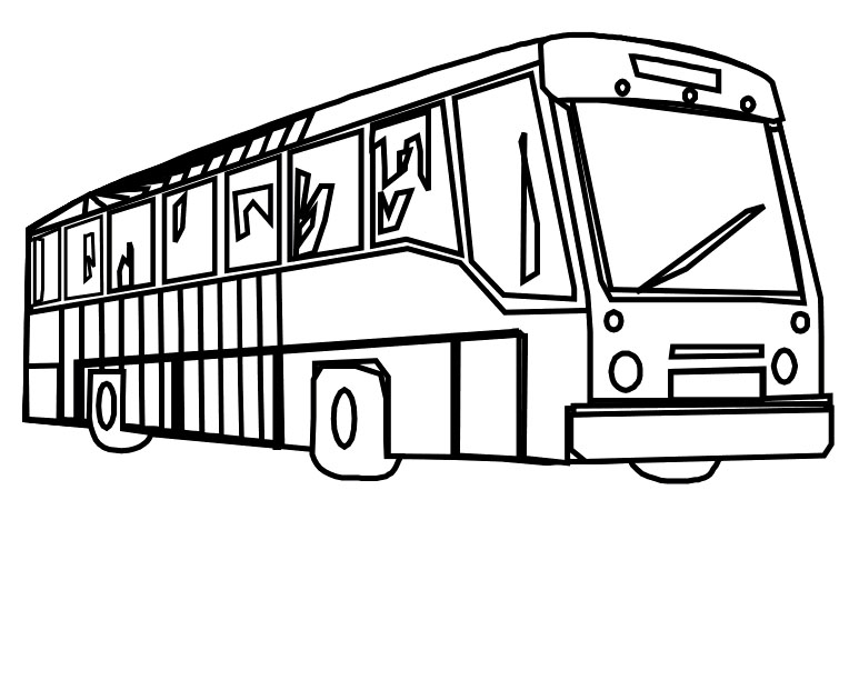 Dessin #15727 - dessin de autocar imprimer et colorier
