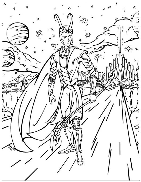the avengers, : loki out of asgard in the avengers dessin à colorier