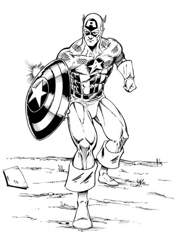 avengers captain america dessins à colorier