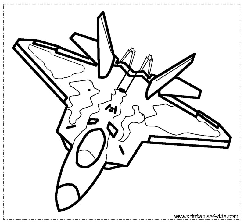 Dessin #15780 - dessin de avion de chasse gratuit a imprimer et colorier