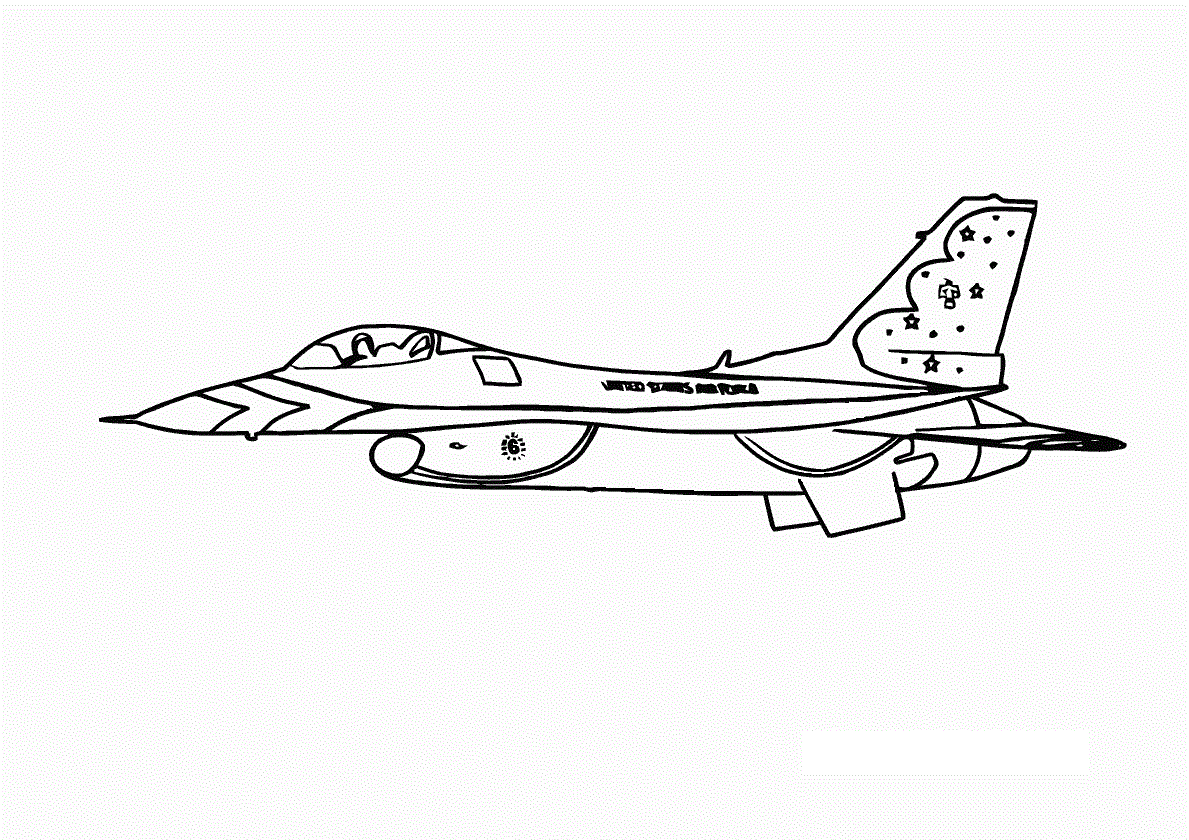 Dessin #15822 - coloriage de avion de guerre a imprimer