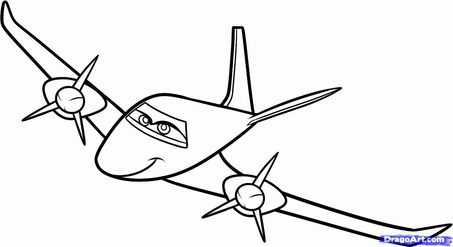 Dessin #15832 - Image de avion de guerre a colorier