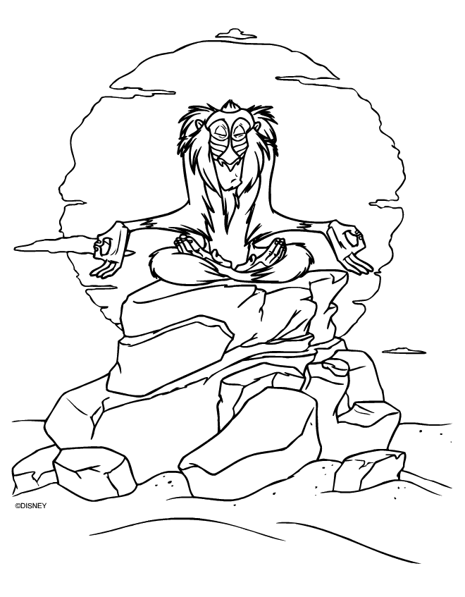 Dessin #12394 - dessin de babouin a colorier et imprimer