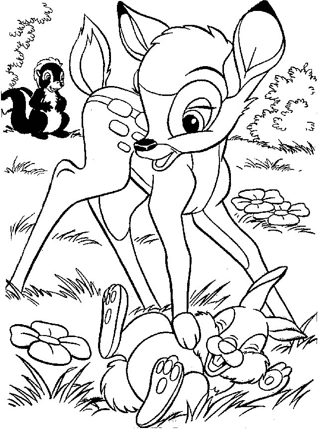 Dessin #11156 - Coloriage de bambi à imprimer et colorier
