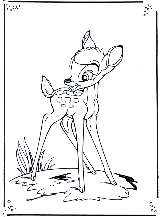 Dessin #11169 - coloriage de bambi gratuit a imprimer