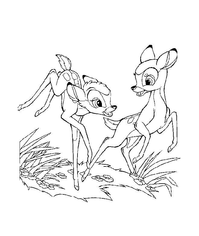 Dessin #11175 - Jeux de coloriage bambi a colorier