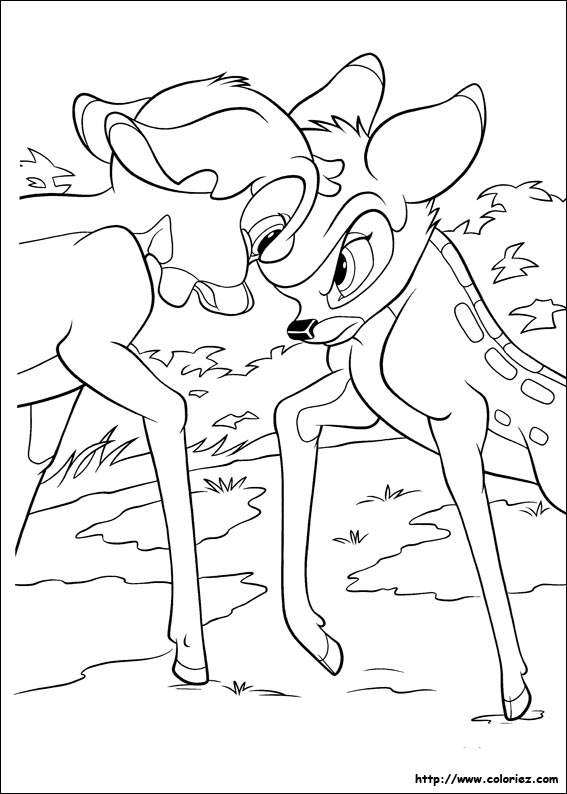 Dessin #11152 - Coloriage bambi gratuit à imprimer et colorier
