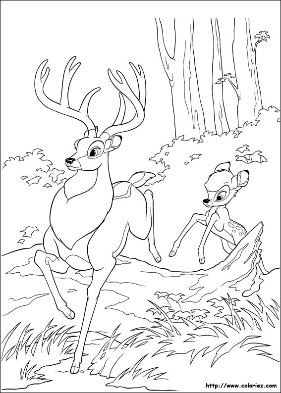 Dessin #11147 - coloriage de bambi gratuit a imprimer