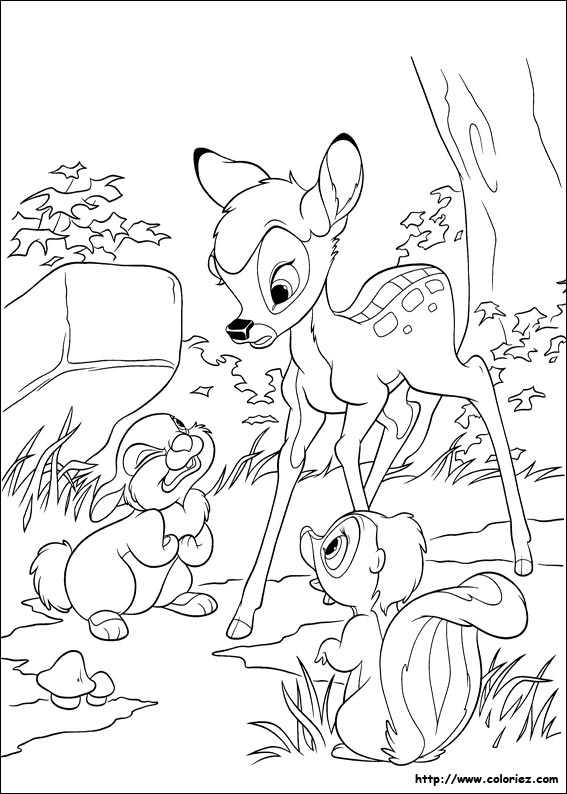 Dessin #11123 - activité coloriage bambi gratuit