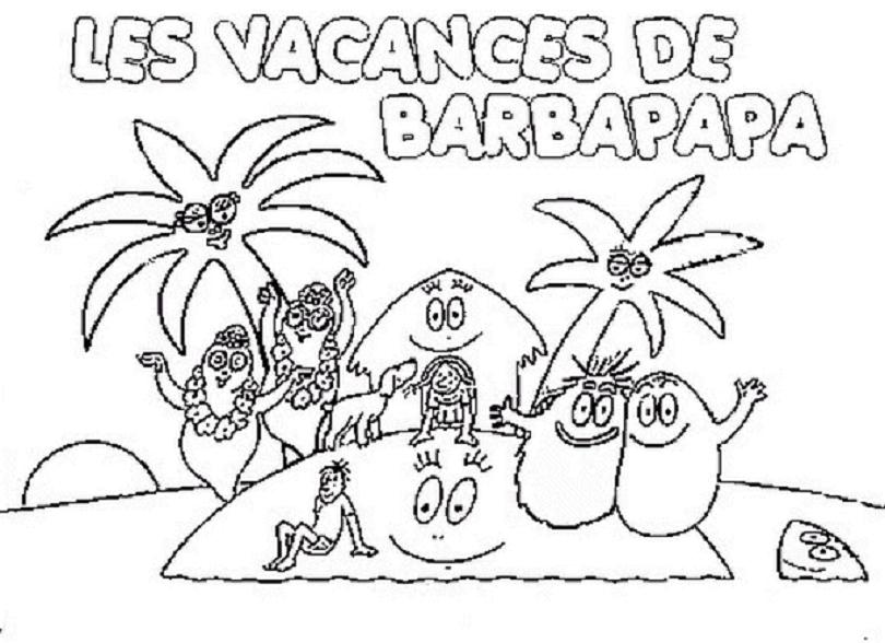 Coloriages Barbapapa Coloriages de héros et dessins  - coloriage à imprimer barbapapa